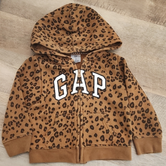 GAP Kids Brown Leopard Print Joggers - Picture 2 of 6